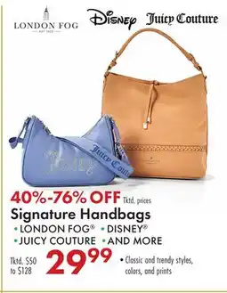 Boscov's Signature Handbags offer