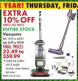 Boscov's ENTIRE STOCK Vacuums offer