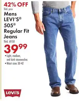 Boscov's Mens LEVI'S 505 Regular Fit Jeans offer