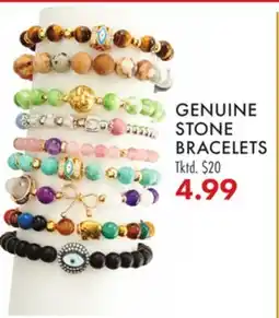 Boscov's GENUINE STONE BRACELETS offer