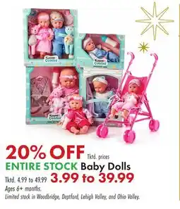 Boscov's ENTIRE STOCK Baby Dolls offer