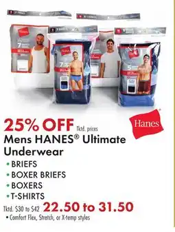 Boscov's Mens HANES Ultimate Underwear offer