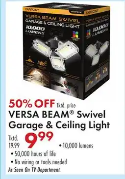 Boscov's VERSA BEAM Swivel Garage & Ceiling Light offer
