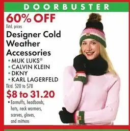 Boscov's Designer Cold Weather Accessories offer