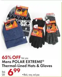 Boscov's Mens POLAR EXTREME Thermal-Lined Hats & Gloves offer