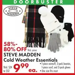 Boscov's STEVE MADDEN Cold Weather Essentials offer
