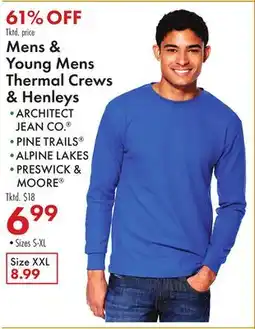 Boscov's Mens & Young Mens Thermal Crews & Henleys offer