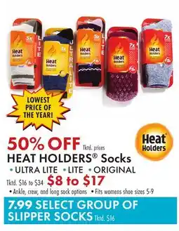 Boscov's HEAT HOLDERS Socks offer