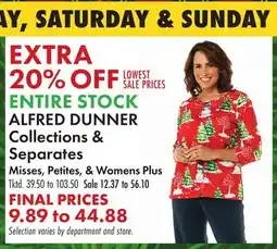 Boscov's ENTIRE STOCK ALFRED DUNNER Collections & Separates offer