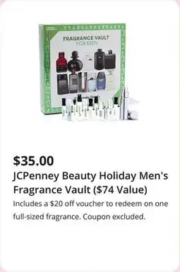 JC Penney JCPenney Beauty Holiday Men's Fragrance Vault ($74 Value) offer