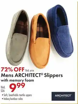 Boscov's Mens ARCHITECT Slippers with memory foam offer