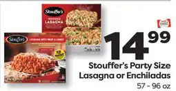 Weis Markets Stouffer's Party Size Lasagna or Enchiladas offer