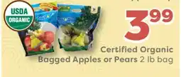 Weis Markets Certified Organic Bagged Apples or Pears offer