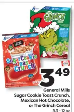 Weis Markets General Mills Sugar Cookie Toast Crunch, Mexican Hot Chocolate, or The Grinch Cereal offer