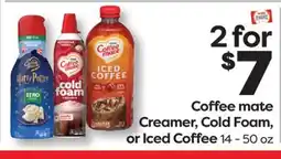 Weis Markets Coffee mate Creamer, Cold Foam, or Iced Coffee offer