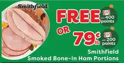 Weis Markets Smithfield Smoked Bone-In Ham Portions offer