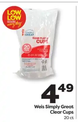Weis Markets Weis Simply Great Clear Cups offer