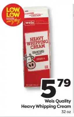 Weis Markets Weis Quality Heavy Whipping Cream offer