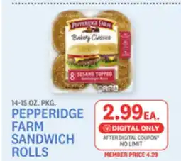 Kings Food Markets PEPPERIDGE FARM SANDWICH ROLLS offer