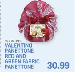 Kings Food Markets VALENTINO PANETTONE RED AND GREEN FABRIC PANETTONE offer