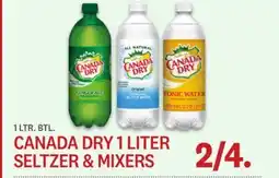 Kings Food Markets CANADA DRY 1 LITER SELTZER & MIXERS offer