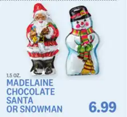 Kings Food Markets MADELAINE CHOCOLATE SANTA OR SNOWMAN offer