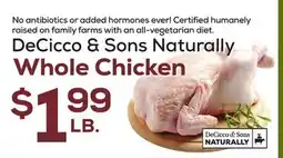 DeCicco & Sons DeCicco & Sons Naturally Whole Chicken offer