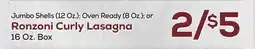 DeCicco & Sons Ronzoni Curly Lasagna offer