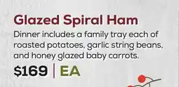 DeCicco & Sons Glazed Spiral Ham Dinner offer