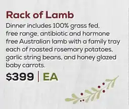 DeCicco & Sons Rack of Lamb Dinner family offer