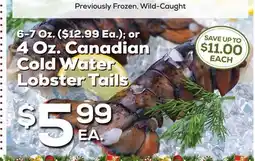 DeCicco & Sons 4 Oz. Canadian Cold Water Lobster Tails offer