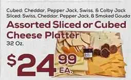 DeCicco & Sons Assorted Sliced or Cubed Cheese Platter offer