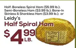 DeCicco & Sons Leidy's Half Spiral Ham offer