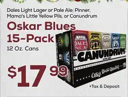 DeCicco & Sons Oskar Blues 15-Pack offer