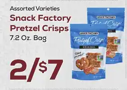 DeCicco & Sons Snack Factory Pretzel Crisps offer