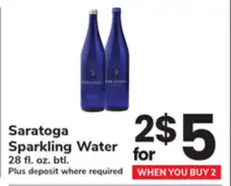 ACME Saratoga Sparkling Water offer