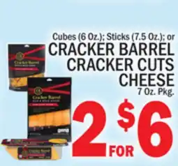 C Town CRACKER BARREL CRACKER CUTS CHEESE 7 Oz. Pkg offer