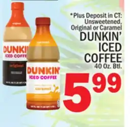 C Town DUNKIN' ICED COFFEE offer