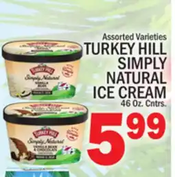 C Town TURKEY HILL SIMPLY NATURAL ICE CREAM offer
