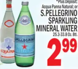 C Town S. PELLEGRINO SPARKLING MINERAL WATER offer