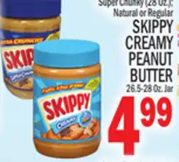 C Town SKIPPY CREAMY PEANUT BUTTER 26.5-28 Oz. Jar offer