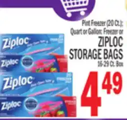 C Town ZIPLOC STORAGE BAGS, 16-29 Ct. Box offer