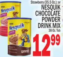 C Town NESQUIK CHOCOLATE POWDER DRINK MIX offer