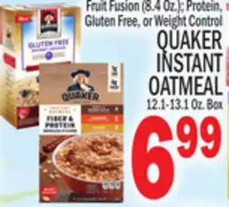 C Town QUAKER INSTANT OATMEAL 12.1-13.1 Oz. Box offer