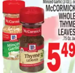 C Town McCORMICK WHOLE THYME LEAVES offer