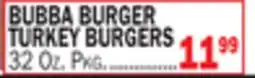 C Town BUBBA BURGER TURKEY BURGERS offer