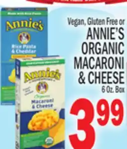 C Town ANNIE'S ORGANIC MACARONI & CHEESE offer