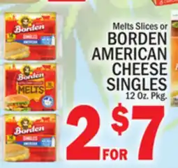 C Town BORDEN AMERICAN CHEESE SINGLES offer