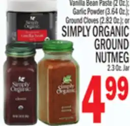 C Town SIMPLY ORGANIC GROUND NUTMEG, 2.3 Oz. Jar offer