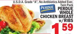 C Town PERDUE WHOLE CHICKEN BREAST W/RIBS offer